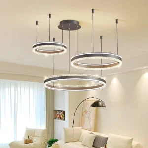 Lamp Living Room Modern Chandelier Pendant Luxury Style Simple Nordic Minimalist Bedroom Ring Hanging Lights JACKSUN New Style