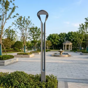 Landscape Outdoor Driveway Yard Lighting Square Aluminum Pole Street Post Top Light IP65 Solar AC DC LED Garden Light