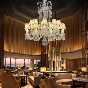 Large Luxury Decorative Crystal Chandelier Pendant Lights Hanging Ceiling Chandelier for Premium Interior Design