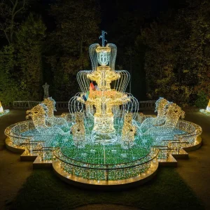 Large Outdoor LED Commercial Fountain Sculpture Light IP65 Waterproof PVC for Landscape for Shopping Center Christmas Holiday