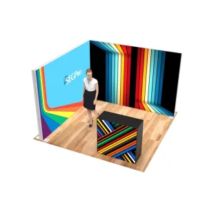 Large Size Portable LED Light Box for Trade Shows Free Standing SEG Display Backlit Cloth Dye Sublimation for Exhibitions