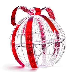 Large White DC24V LED String Lighted Arch IP65 Waterproof Commercial & Holiday Festival Display for Plaza Mall & Park Events