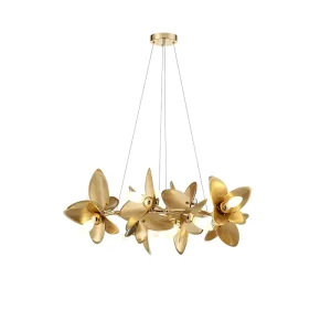 Leaf Petal Design Chandelier Ceiling Light Iron Material Royal Chandelier Home Decoration Royal Chandelier