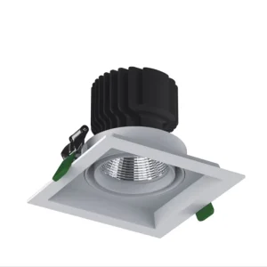 Leather Handbag Boutique Square Embedded Grille Gimble Recessed Downlight Rotatable Ceiling Spotlight