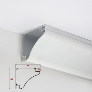Led Aluminum Profile Suspension Mounted Silver White Aluminum Lamp LED Profile Lighting Aluminum