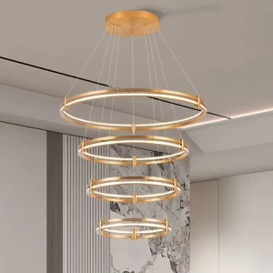Led Chandelier Large Pendant Lamp Round Modern Pendant Light for Living Room Bedroom