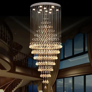 Led Crystal Raindrop Ceiling Hanging Decoration Drop Light Modern Pendant Lights Luxury Crystal Chandelier for Dining Table