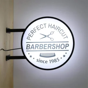 Led Double Sided Outdoor Advertising Projecting Light Box Sign Waterproof Round Sign Billboard for Retail Store