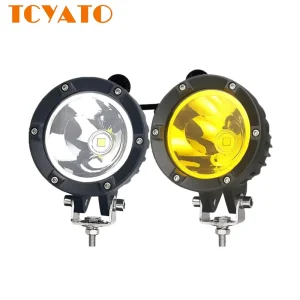 Led Lights for Motorcycle LED Spotlight Yellow White Dual Color Upgrade Super Bright LED Road Work Light