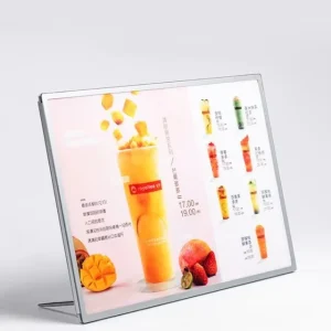 Led Photo Frame Light Box Acrylic Advertising Menu Board Large Size Wall Mounted Rectangle Round Corner