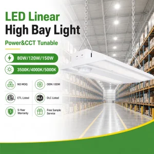 Led Sensor Square Dimmable Linear Hi Bay Industrial Highbay 150W 240W 300W Aluminum Led Linear High Bay Light