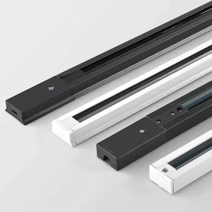 Led Track Light Track Rails 3.3FT/1M LED Channel White Black Cover Aluminum LED Strip Channel Easy Installation
