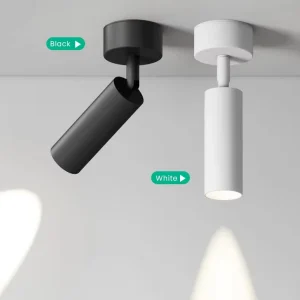 Led Track Spotlights Shopping Mall Black White Aluminum Cob Commercial Surface Mounted Spot Light