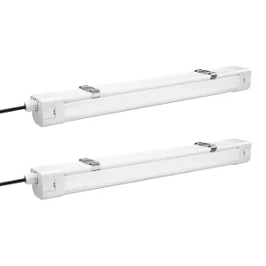 Led Tri-proof Light 40w Cct 2ft 3ft 4ft Power Adjustable Led Linear Light 140lm/w Linkable IP66 Triproof Light Batten 20W-60W