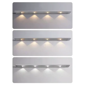 Led Under Cabinet Closet Lighting with Motion Sensor USB Rechargeable Battery Operated Cat’s Eye Hill Corrugated Light Strip