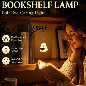 Library Lantern Decorative Bookshelf Lighting 5 Style Angel Ghost Reading Lamp Bookends Asian Zen Design Warm Yellow