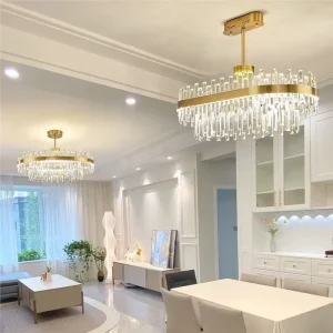 Light Luxury Modern Pendant Lamp Simple High End Atmosphere Home Guest Hall Model Room Crystal Chandeliers Pendant Lights