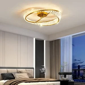 Light Luxury Style Crystal Ceiling Lamp Post-modern Designer Ring Ceiling Light Home Decoration Living Room Bedroom Hotel Stair Lamps