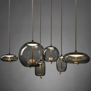 Light Pendant Modern Hammered Glass Chandelier Lighting Modern Pendant Lamp