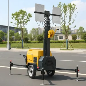 Lighting Equipment Customized Color 7m Lighting Tower Mobile Solar Light Tower