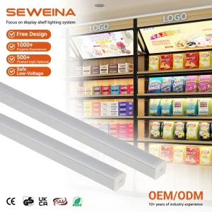 Lightweight Aluminum Pc Triple CCT Magnetic LED Cabinet Lights for Bakery Cabinet Retail Storage Spaces