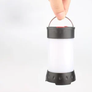 Lightweight Portable Outdoor Camping LED Light Lantern Rechargeable Magnet Emergency Flashlight With Red Warning Light