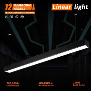 Linear LED Ceiling Mounted Aluminum Profile Lighting for Gyms Malls and Offices Energy Efficient Linear Lighting