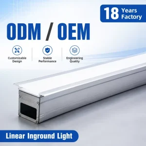 Linear LED Inground Light for Garden Path and Stair Lighting Recessed Mount Keep Flat with Ground Surface