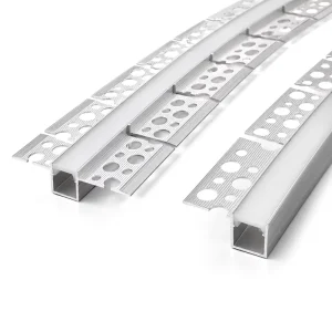 Linear Light 1M 2M 3M Led Strip Aluminum Channel Plaster Recessed LED Profile Light with PC Cover Black White