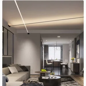 Linear Light Pendant Cut Free Minimalist Style Decorative Residential Use IP33 Rated Dimmable 3 Year Warranty High