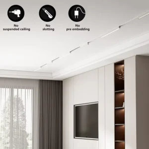 Linear Smart Tuya Ultra Thin Led Magnetic Track Light Ceiling Recessed Mounted 48V Commercial Track Light