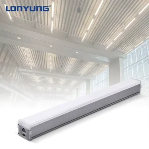 Linkable 4ft 8ft LED Indoor Lighting System Dimmable Emergency Pendant Linear Light Aluminum & PC Body for Office ETL Certified