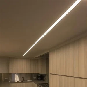 Linkable Aluminum Flush Mount LED Linear Ceiling Light Office Supermarket Hotel Use Dimmable 3000-6000K Temp 5-Year Warranty