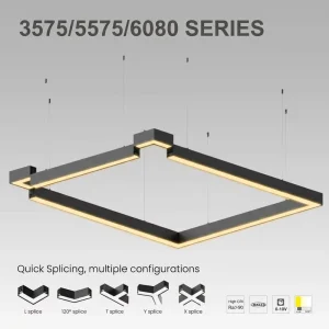 Linkable Aluminum Linear Light Suspend Flush Mount LED Linear Gypsum Shop Office Ceiling Light Profile Linear Led Light