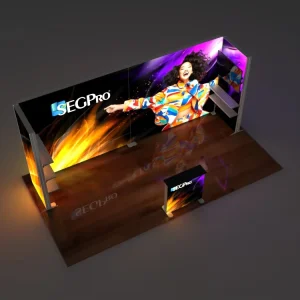 Lintel Custom Free standing SEG Fabric LED Backlit Lightbox Booth for Exhibition & Trade Show Booth Display