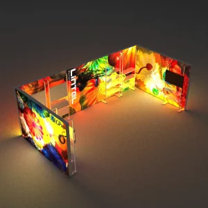 Lintel Trade Show Equipment Easy and Quick Installation of Seg Light Box Commercial Display Light Box Booth