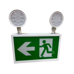 Listed LED Emergency Exit Sign Light Rechargeable Backup Battery 3 Hour Emergency Duration IP20 Rated Wall