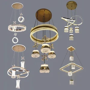Living Room Acrylic Chandeliers Ball Hanging Restaurant Dinning Ring Chandelier Light Kitchen Pendant Lights