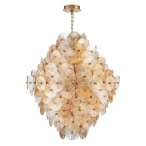 Living Room Hotel Hanging Pendant Light Villa Stairs Luxury Amber Glass Pendant Lamp Chandelier