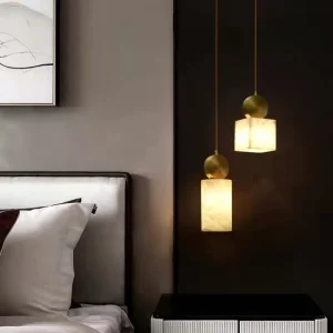 Living Room Luxury Chandelier Gold Nordic Modern Minimalist Marble Pendant Light for Bedside Bedroom