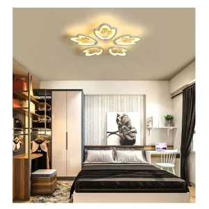 Living Room New Design White Remote Control Elegant Ceiling Lamp Home Creative Flush Mount Modern Simple Led Ceiling Lights