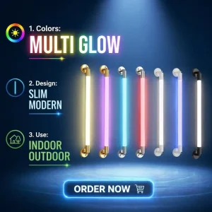 Long Bar LED Light Corridor Fluorescent Tube Aluminum Body 360 degree Luminous Neon Led Batten