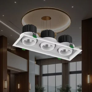 Long Multi Head Square Spotlight for Office Reception Partition Wall Decorative Accent Ceiling Light