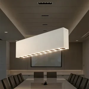 Long Row Lens Linear Grille Recessed Light for Open Plan Villa Full Length Hallway Seamless Minimalist Decorative Fixture