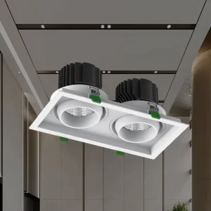 Long Strip Recessed Square Spotlight for Art Studio Continuous Wall Painting Focused Highlight Ceiling Lamp