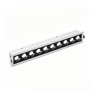 Long-strip Aluminum LED Recessed Ceiling Grille Light Linear Living Room Ambient Lighting Main Light Rectangular Spotlight