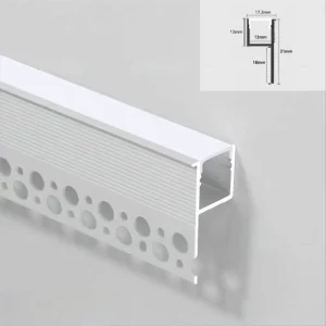 Low MOQ Drywall Plasterboard Led Strip Channel for Ceiling Wall Decoration Lighting White Aluminum Profile