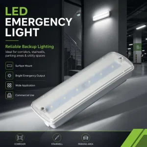 Low MOQ IP65 Waterproof Emergency LED Lighting System Bespoke Rechargeable Battery Backup Safety Fixture Factory Warehouses