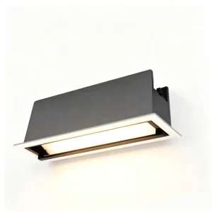 Low Profile Narrow Strip Square Grid Ceiling Light for Private Art House Slim Exhibit Wall Balanced Artwork