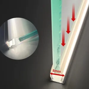 Low Voltage 12V 24V DC Led Profile Edge Light Glass Tube Light for Shelf Light for Bookcase at Home